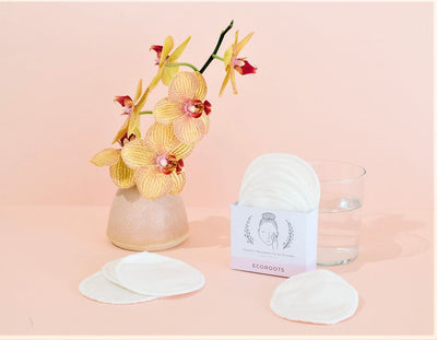 Organic Reusable Cotton Rounds - Set of 10 - Bundle soap