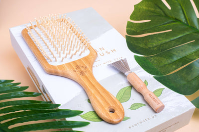Wooden Hair Brush - Bundle shampoo