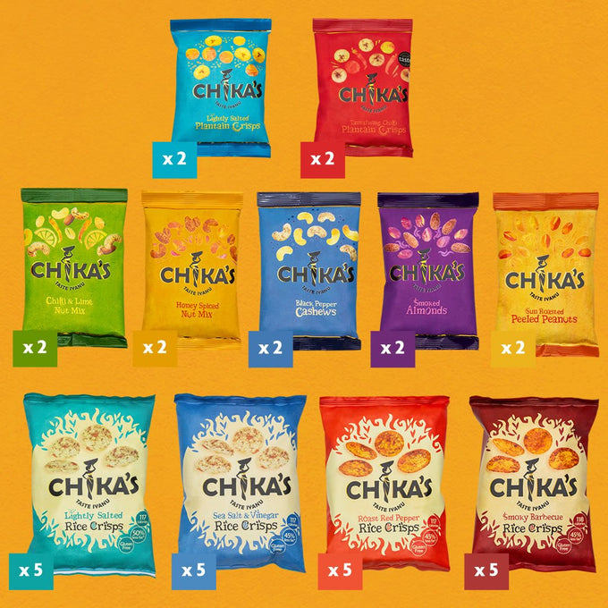 CHIKA'S IYANU Caja para compartir variedad 34 paquetes