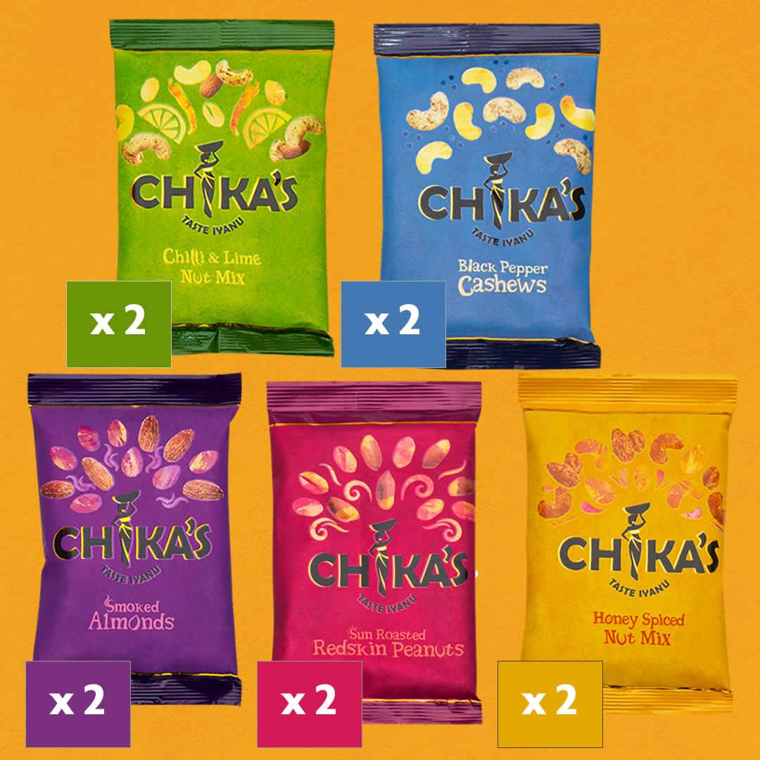 CHIKA'S IYANU Special Mixed Nuts Box 10 Packs