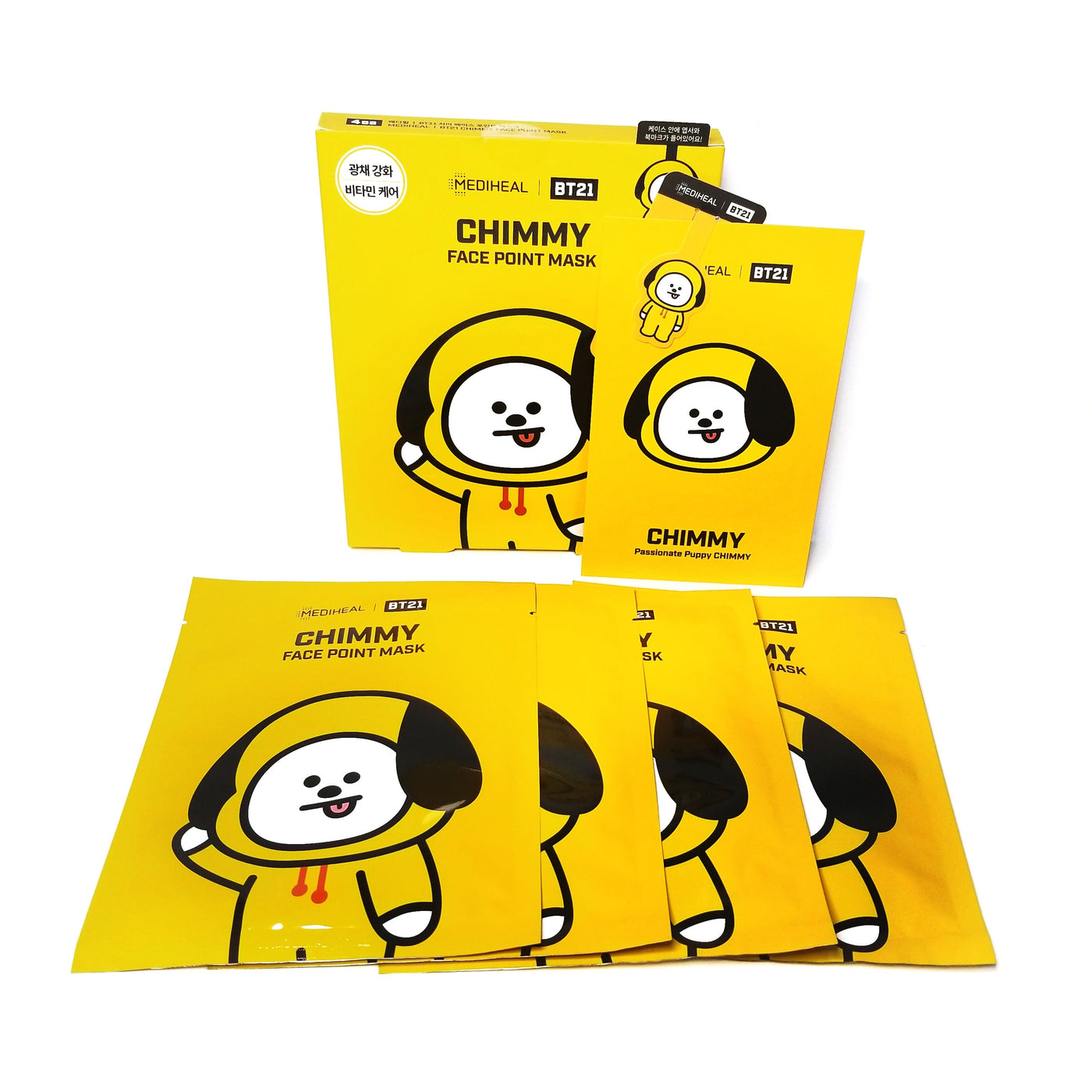 BTS Face Point Mask Set ft BT21 CHIMMY - Asian Beauty Essentials