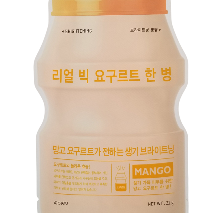 Real Big Yogurt One Bottle Mango - Asian Beauty Essentials