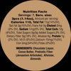 Nutrition Facts Label of Goalz Keto Chocolate with Almonds. Ingredients show as Chocolate Liquor, Cocoa Butter, Prebiotic Fiber, Allulose, and Almonds.FOr serving size of 3 Sugar-Free Chocolate Discs:  Total Fat 11g, Protein 1 gram, Calories 110 grams