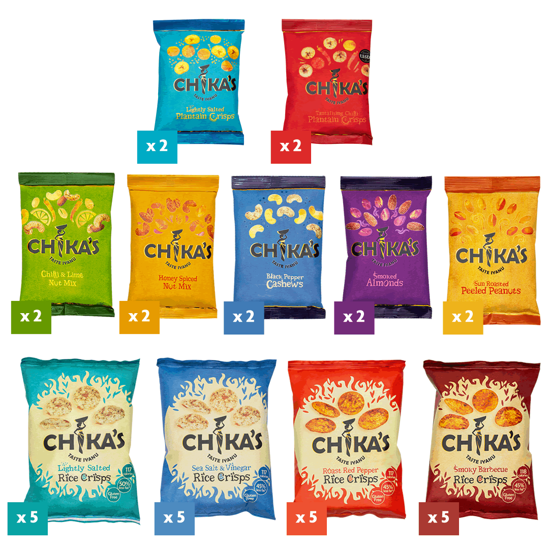 CHIKA'S IYANU Variety Sharing Box 34 Packs