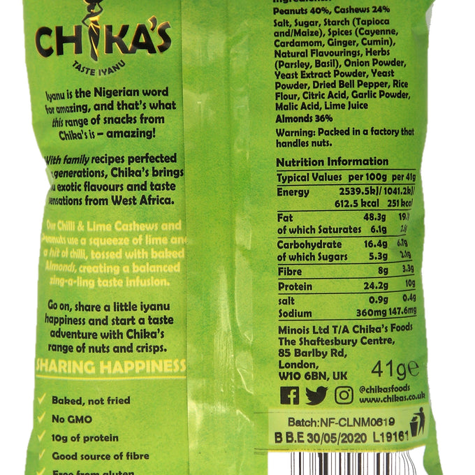 Mezcla de Chile y Nueces Lima 41g X 12 piezas