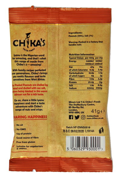 Sun Roasted Peeled Peanuts 41g X 12 pieces