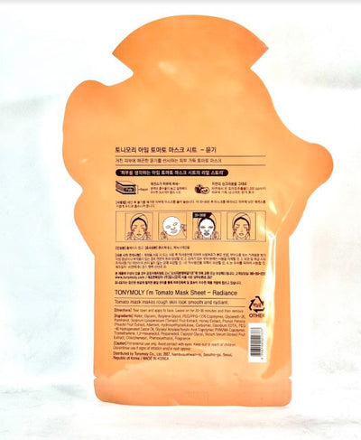 I'm REAL Tomato Mask Sheet Radiance - Asian Beauty Essentials