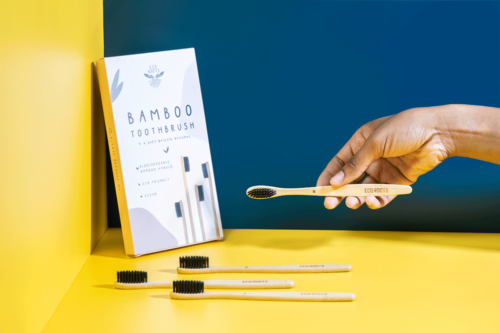Natural Bamboo Toothbrush - Set of 4