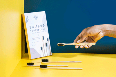 Natural Bamboo Toothbrush - Set of 4