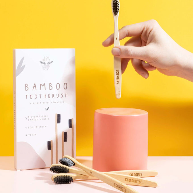 Natural Bamboo Toothbrush - Set of 4