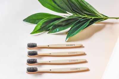 Natural Bamboo Toothbrush - Set of 4