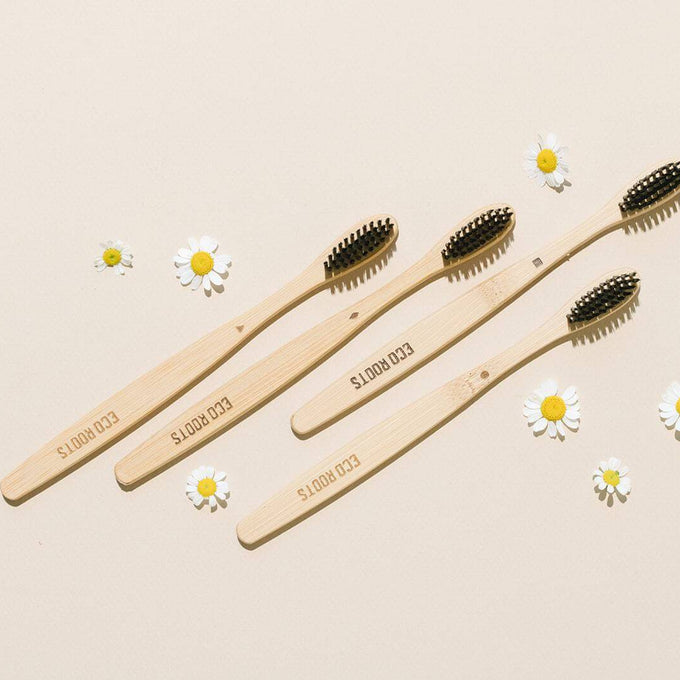 Natural Bamboo Toothbrush - Set of 4