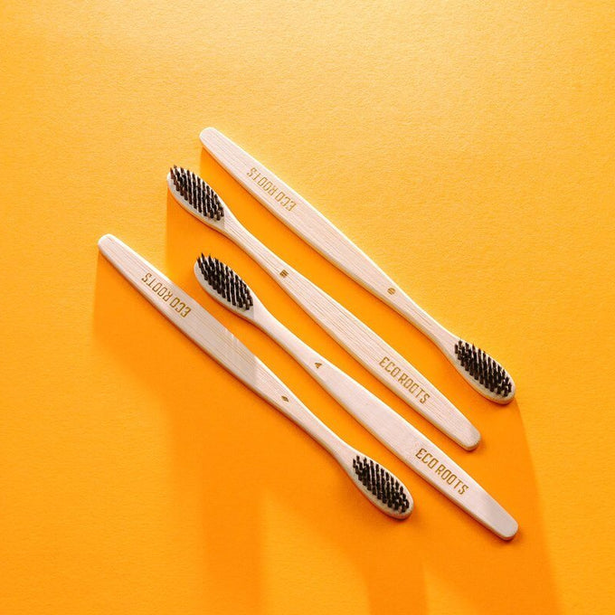 Natural Bamboo Toothbrush - Set of 4