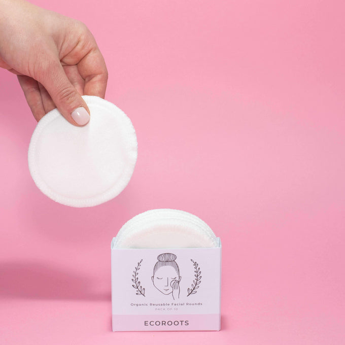 Organic Reusable Cotton Rounds - Set of 10
