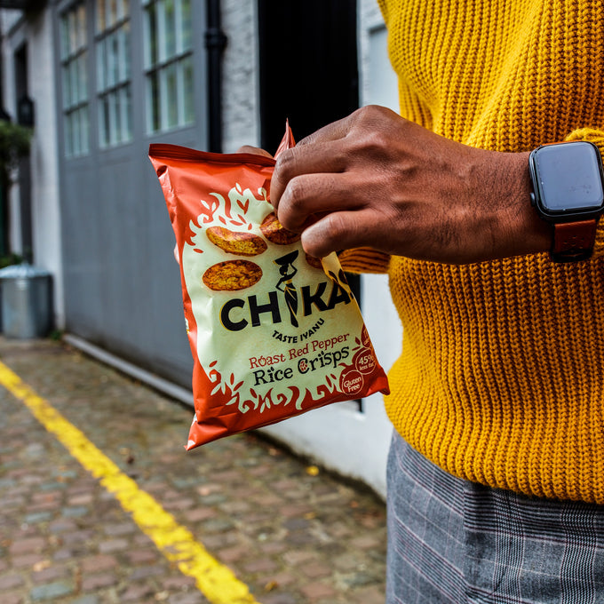 CHIKA'S Wholegrain Rice Crisps Mixed Box 16 Packs