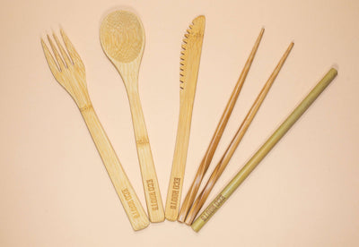 Reusable Bamboo Cutlery - Set of 5