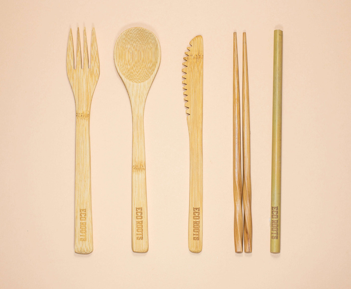 Reusable Bamboo Cutlery - Set of 5