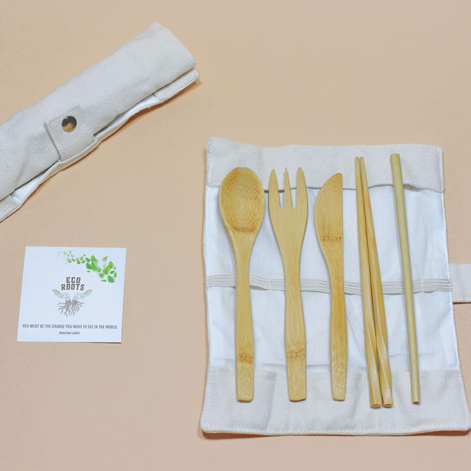 Wholesale Reusable Bamboo Cutlery - Set of 5