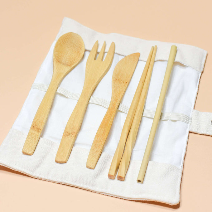 Wholesale Reusable Bamboo Cutlery - Set of 5