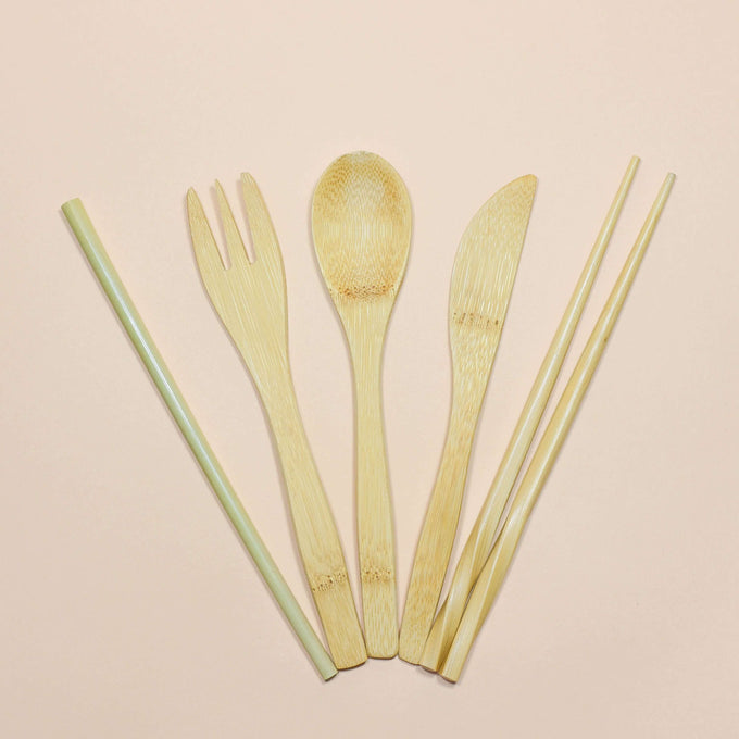 Wholesale Reusable Bamboo Cutlery - Set of 5