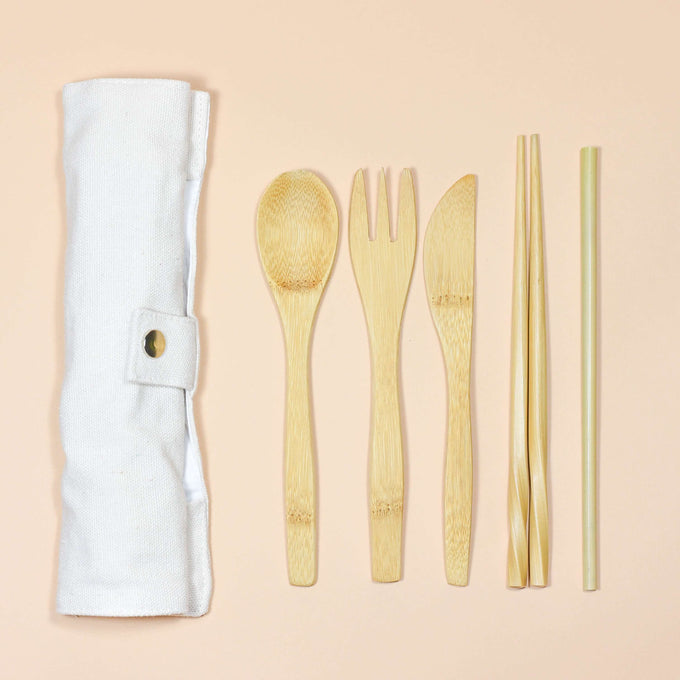 Wholesale Reusable Bamboo Cutlery - Set of 5