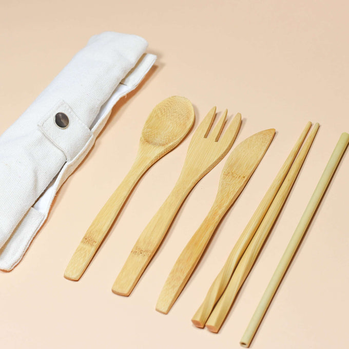 Wholesale Reusable Bamboo Cutlery - Set of 5