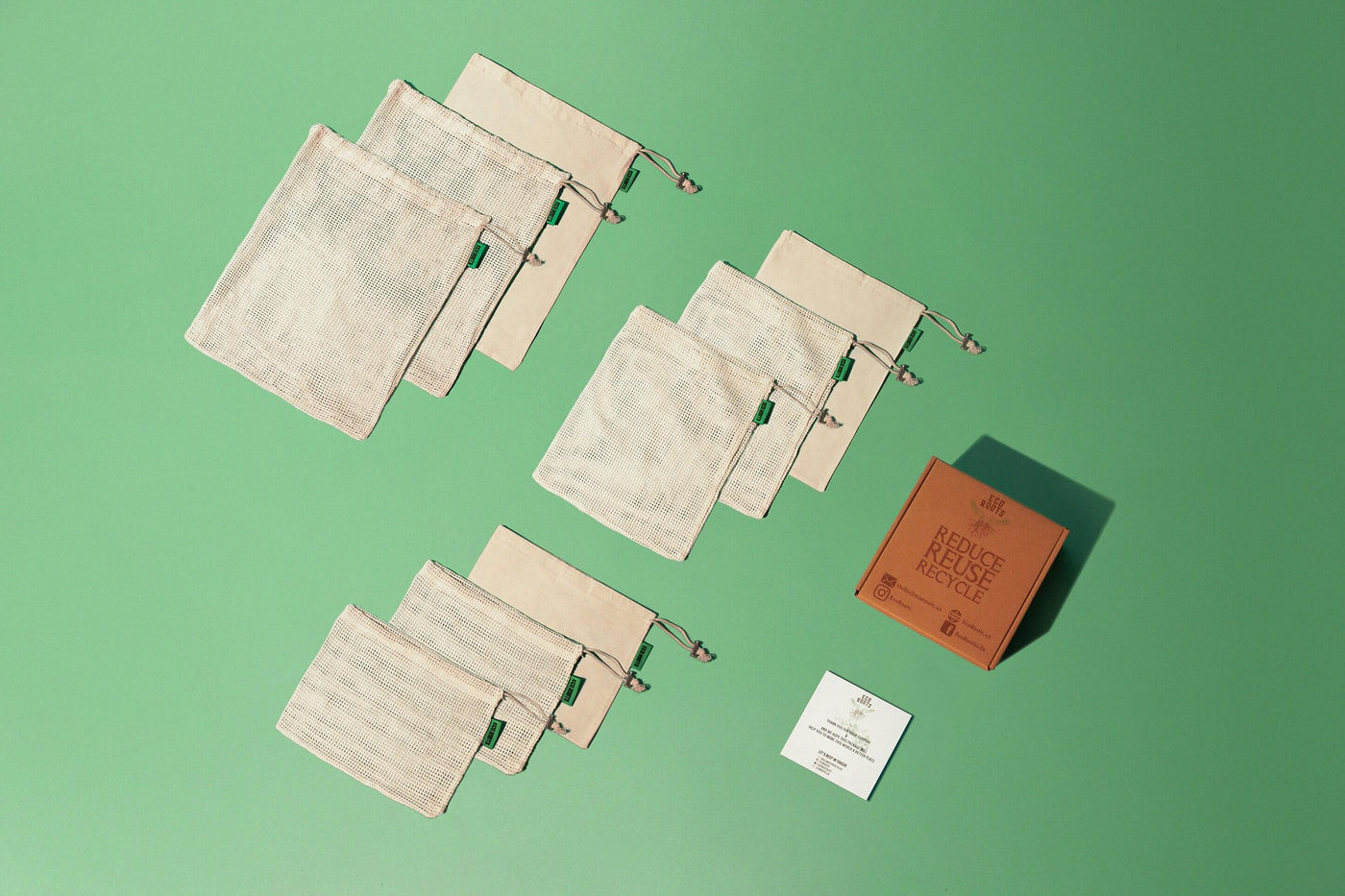 Wholesale Reusable Produce Bags Organic Cotton - Set of 9
