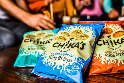 CHIKA'S Wholegrain Rice Crisps Mixed Box 16 Packs