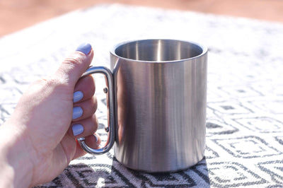 Stainless Steel Cup - Carabiner Handle