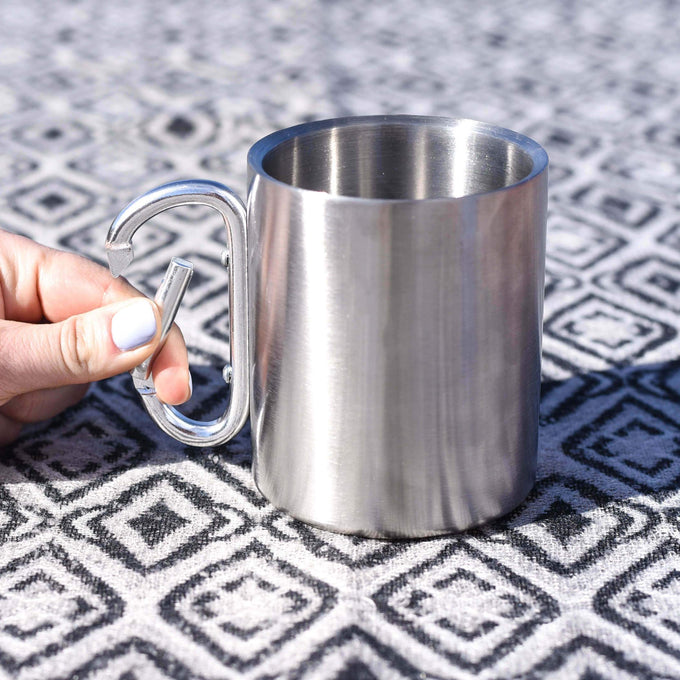Stainless Steel Cup - Carabiner Handle