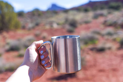 Stainless Steel Cup - Carabiner Handle