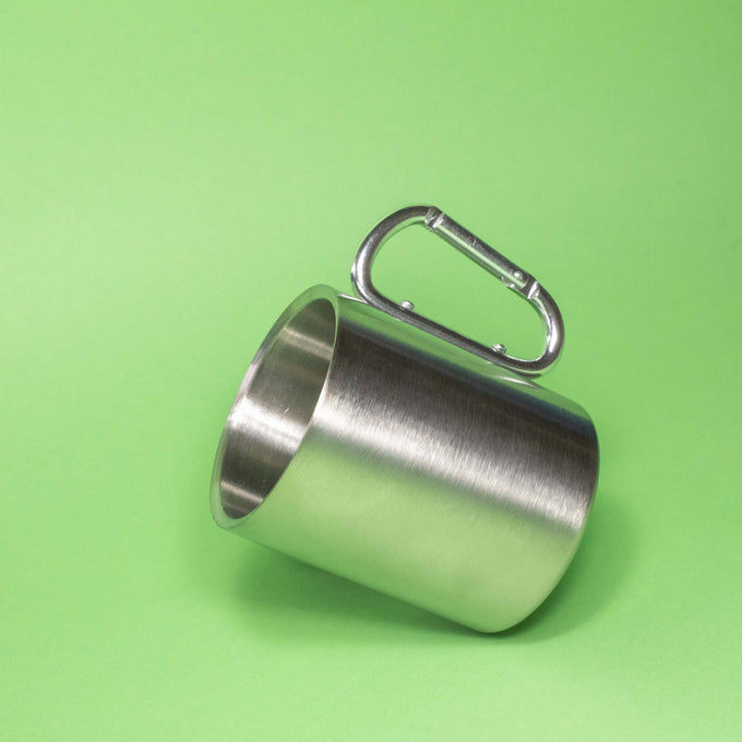 Stainless Steel Cup - Carabiner Handle