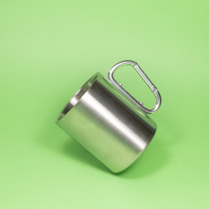 Stainless Steel Cup - Carabiner Handle