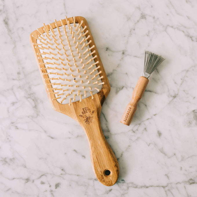 cepillo de pelo de madera