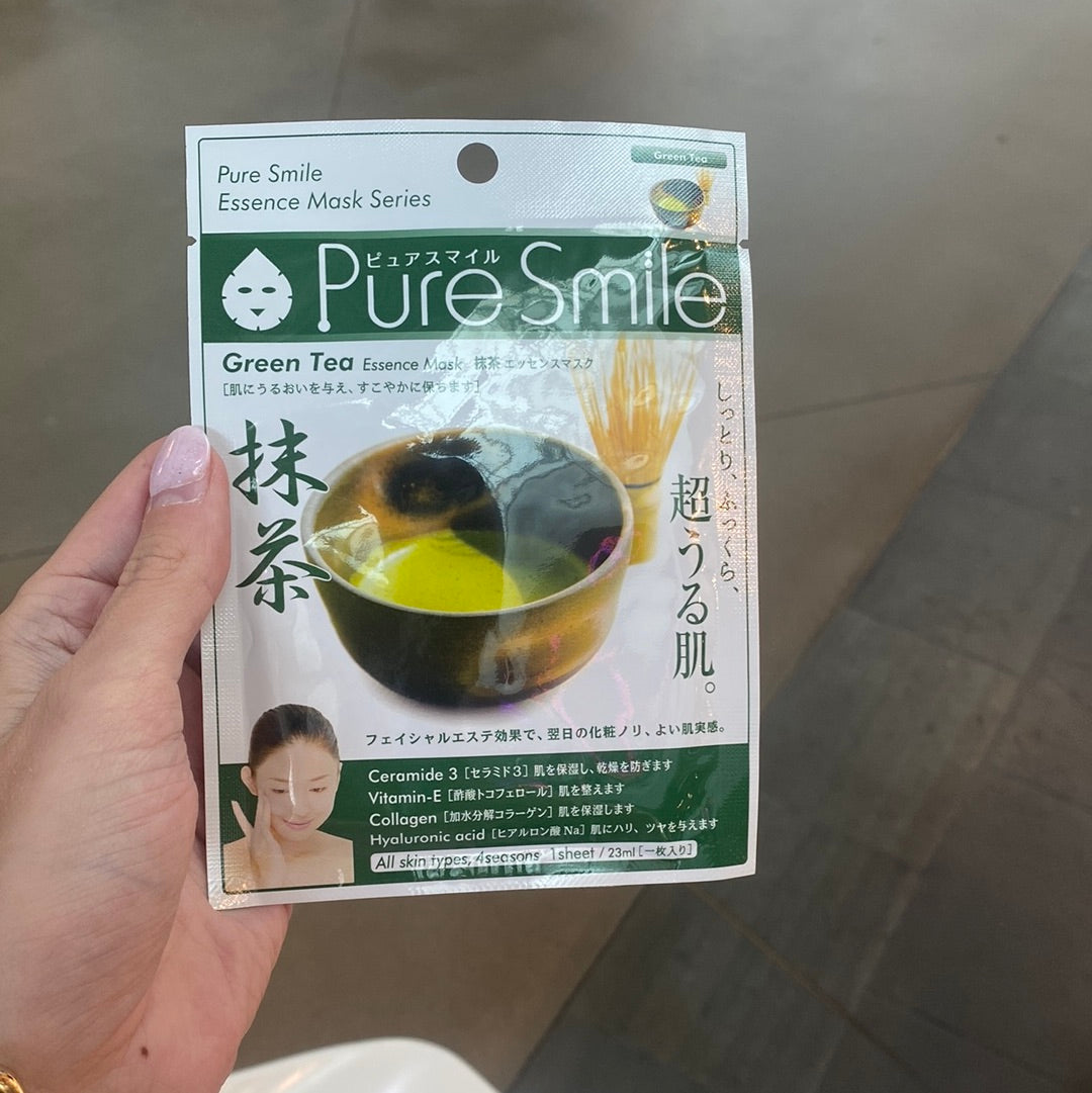 Green Tea Pure Smile Essence Mask - Asian Beauty Essentials